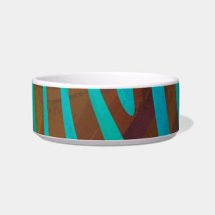 Tigela Zebra Brown e Teal Impressão