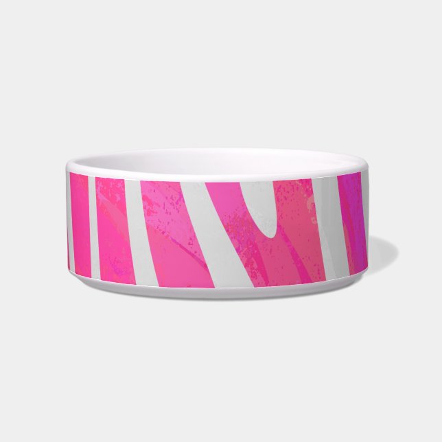 Tigela Zebra, rosa-quente e Impressão branco (Direita)