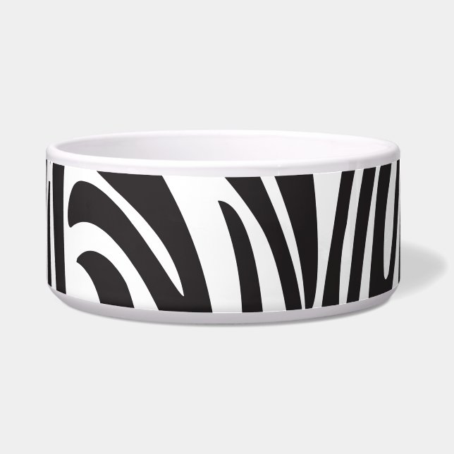 Tigela Zebra Stripes - Design de tendências de padrão (Frente)