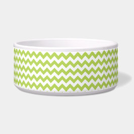 Tigela Zigzag Verde, Chevron Verde, Padrão Geométrico