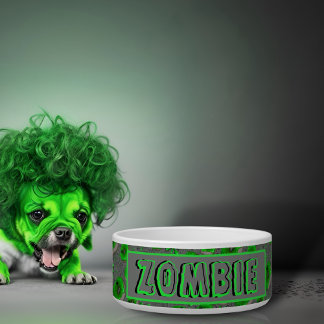 Tigela Zombie verde-lodo