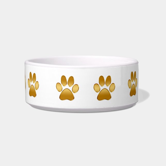 Tigelas de Cão Pequeno com Pegadas Elegantes (Direita)