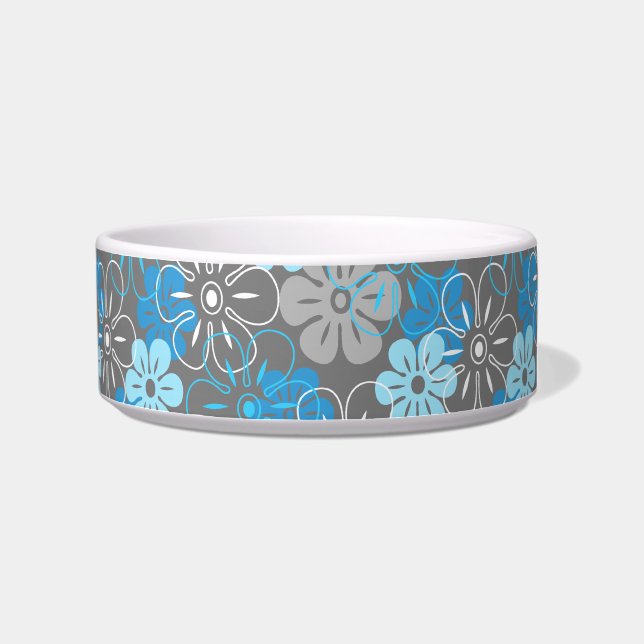 Tigelas havaianas para animais com chuva de flores (Direita)