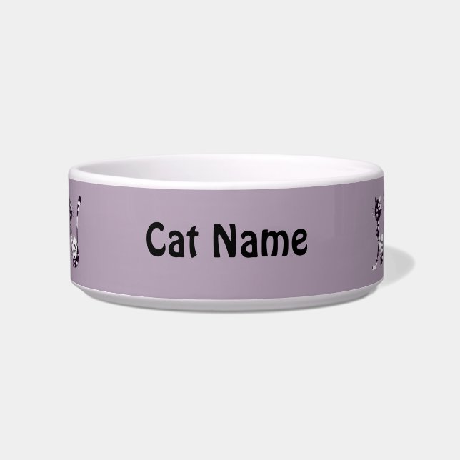 Tigelas para Animais de Estimação Gatos Roxos (Frente)