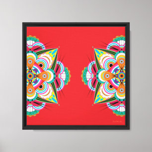 Tiger Dragon Mandala 12x12 Canvas Giclée