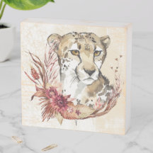 Tiger Floral Wood Box Sinal