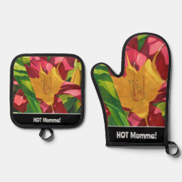 Tiger Lily Hot Momma Forno Mitt & Pote Holset
