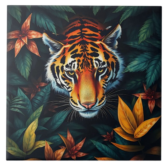 “Tiger of Mine” – Colourful Tiger Portrait (Frente)