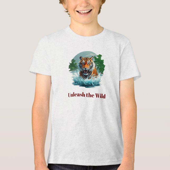 Tiger Splash: Coleção de T-Shirt em Raios Fierce (Frente)