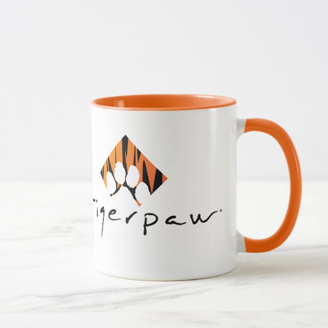 Tigerpaw caneca da campainha de 11 onças - laranja (Direita)