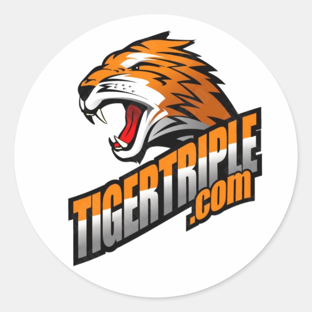 tigertriple.com Folha de (20) adesivos de 1,5" (Frente)