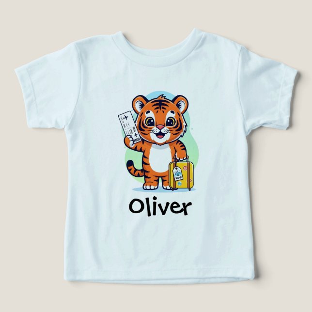 Tigre Aventureiro Fofo (Design frontal)