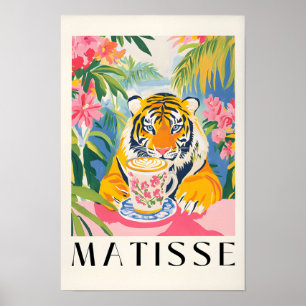Tigre Bebendo Café, Impressão de Henri Matisse, Ro
