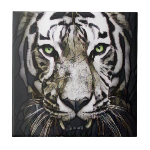 Tigre Branco de Vidro Estreito