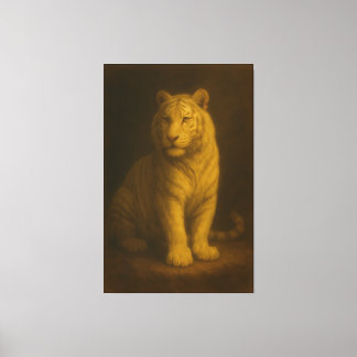 Tigre Branco Majestoso – Impressão em Tela de Arte