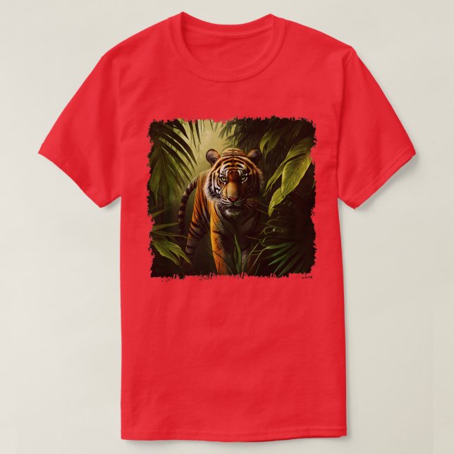 Tigre Camisa Selva Safari Animais Selvagens Tigre  (Frente do Design)