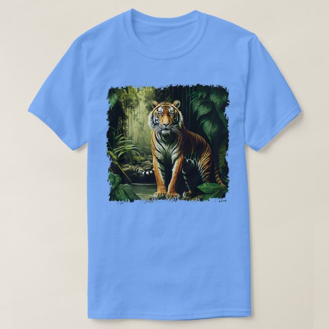 Tigre Camisa Selva Safari Animais Selvagens Tigre  (Frente do Design)