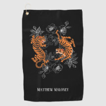 Tigre Com Golfe De Flor De Cereja Seu Nome