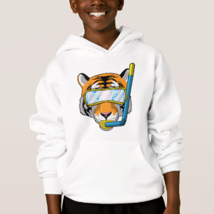 Tigre como mergulhador com Snorkel