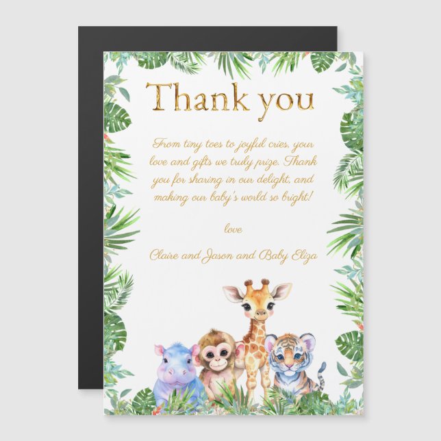 Tigre da selva tropical personalizada (Frente/Verso)