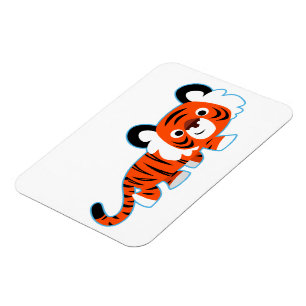 Tigre de desenho bonito no ímã flexível da prowl