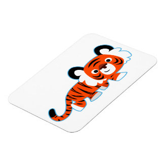 Tigre de desenho bonito no ímã flexível da prowl