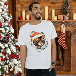 Tigre de Natal | Camiseta de férias de Feliz