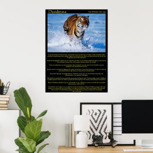 Tigre Desiderata em Posters de Água