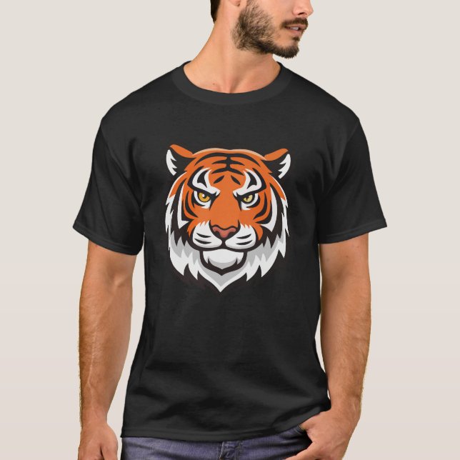 Tigre - Design de Camisa T-Shirt com Espírito Selv (Frente)