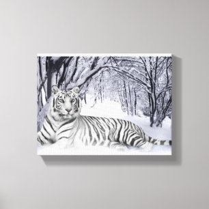 Tigre do branco da arte das canvas