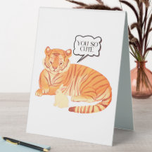 Tigre e Bunny Amizade – Ilustração de Animais Fofo