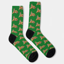 Tigre em Fundo Verde