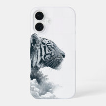 Tigre em Perfil Gravado Floresta Mística