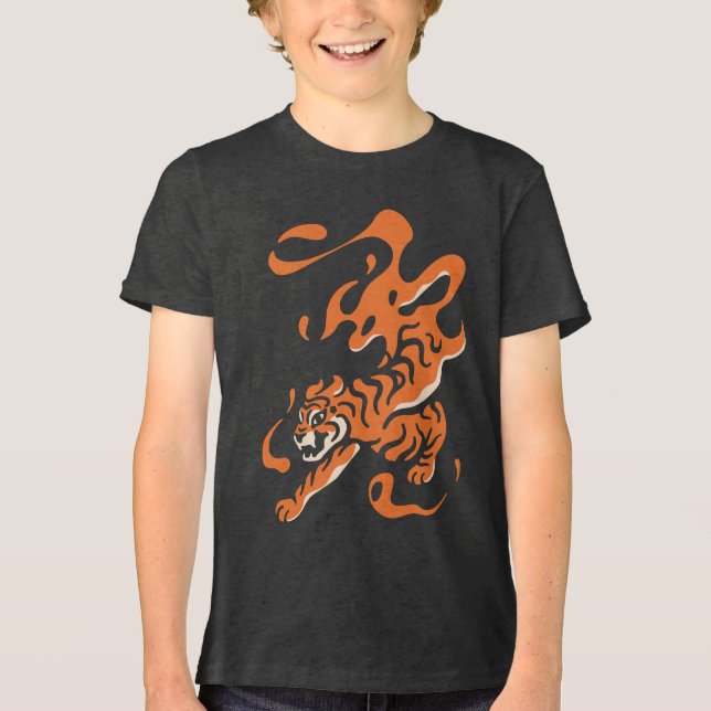 Tigre Feroz: Design Ousado Asiático (Frente)