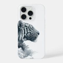 Tigre Gravado Perfil Floresta Mística