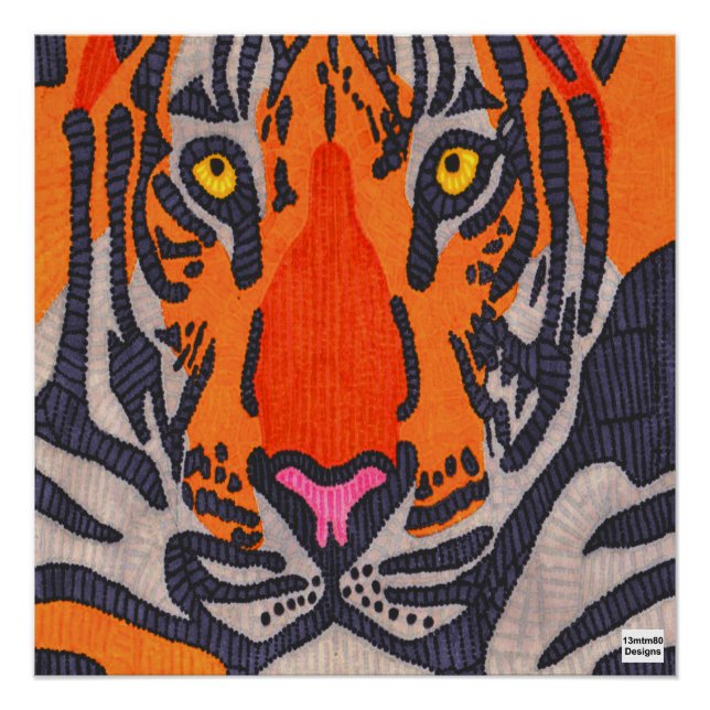 Tigre - Impressão de Poster (Frente)