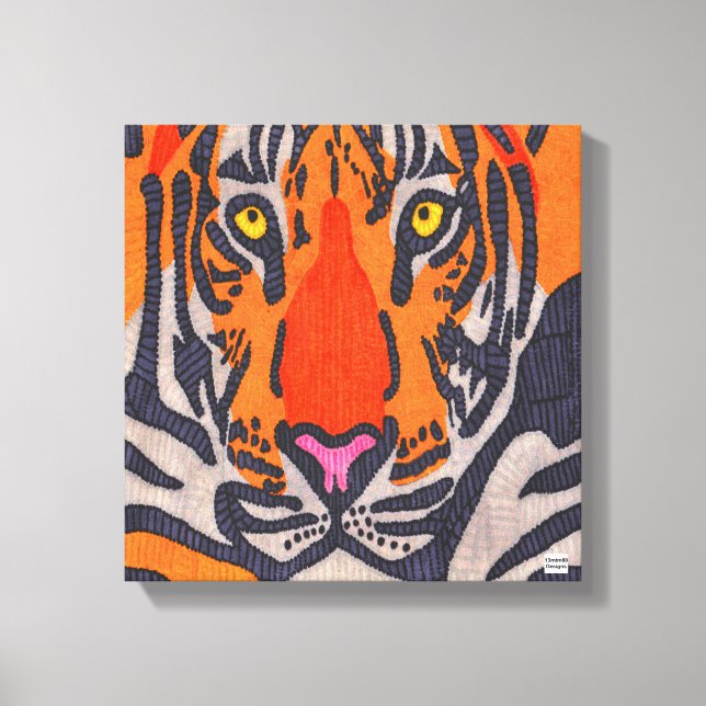 Tigre - Impressão em Tela (Frente)