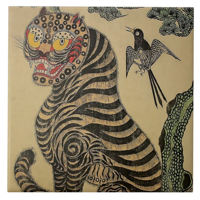 Tigre Listrado Coreano Minhwa (Frente)