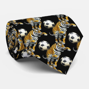 Tigre Mascote Esportivo Time Gravata de Futebol