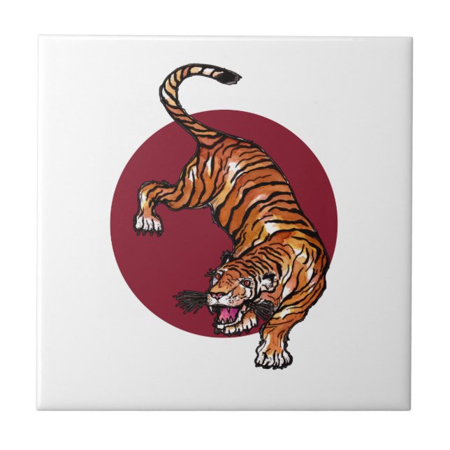 Tigre no Círculo Vermelho (Frente)
