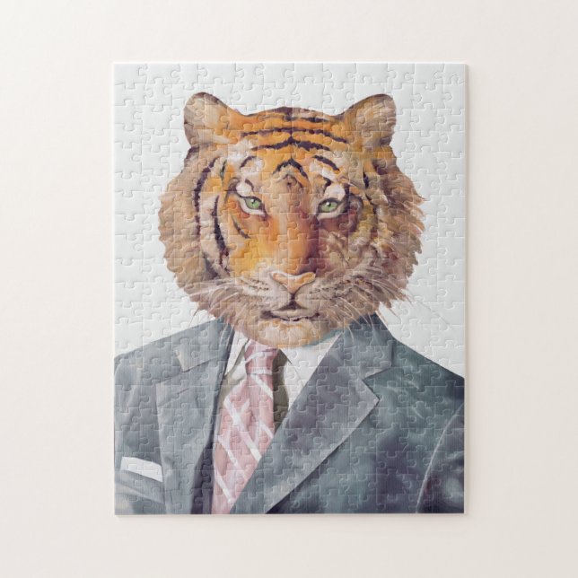 Tigre no quebra-cabeça de Armani (Vertical)