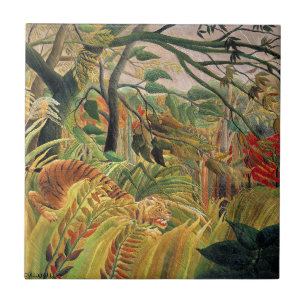 Tigre numa Tempestade Tropical por Rousseau