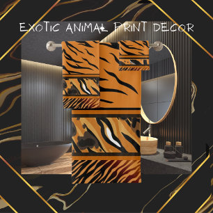 Tigre para animais exótico Strips Toalha para impr