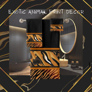 Tigre para animais exótico Strips Toalha para impr