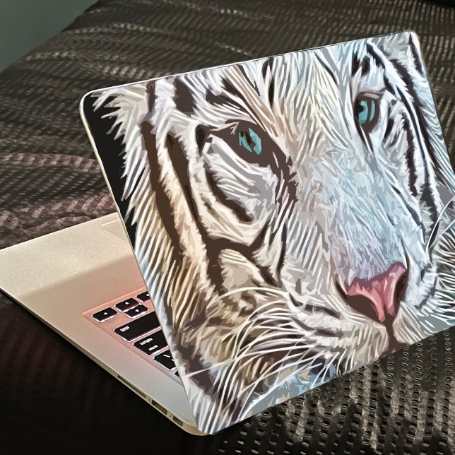 Tigre, preto e branco, adesivos de pele do Laptop  (Criador carregado)