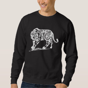 Tigre simples na camisa branca