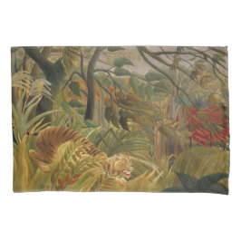 Tigre surpreendido em uma tempestade tropical