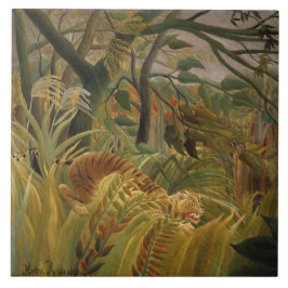 Tigre surpreendido em uma tempestade tropical