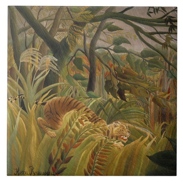 Tigre surpreendido em uma tempestade tropical (Frente)