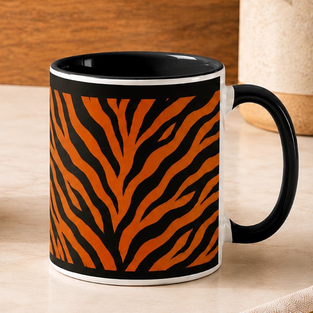 "TIGRE VERMELHO" - CANECA DE CAFÉ DE 11 OZ. (Criador carregado)